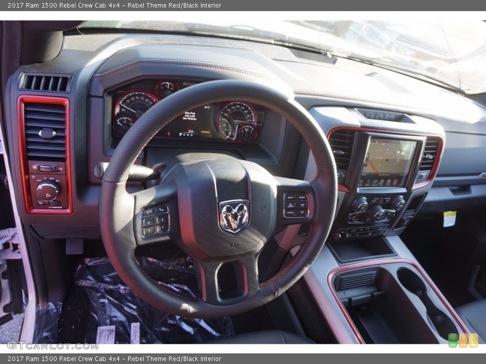 Rebel Theme Red/Black Interior Dashboard for the 2017 Ram 1500 Rebel Crew Cab 4x4 #116710827
