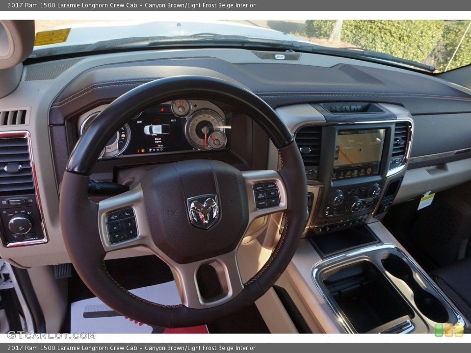Canyon Brown/Light Frost Beige Interior Dashboard for the 2017 Ram 1500 Laramie Longhorn Crew Cab #116712078