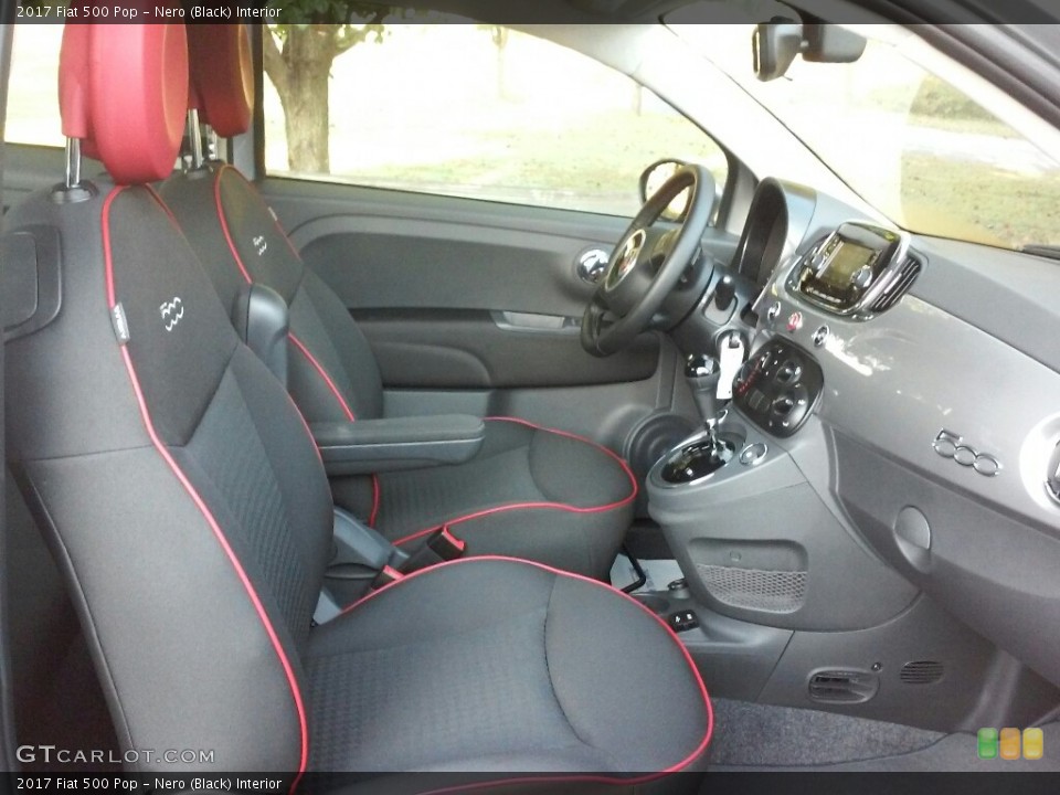 Nero (Black) Interior Front Seat for the 2017 Fiat 500 Pop #116725751