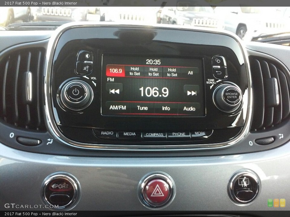 Nero (Black) Interior Controls for the 2017 Fiat 500 Pop #116725872