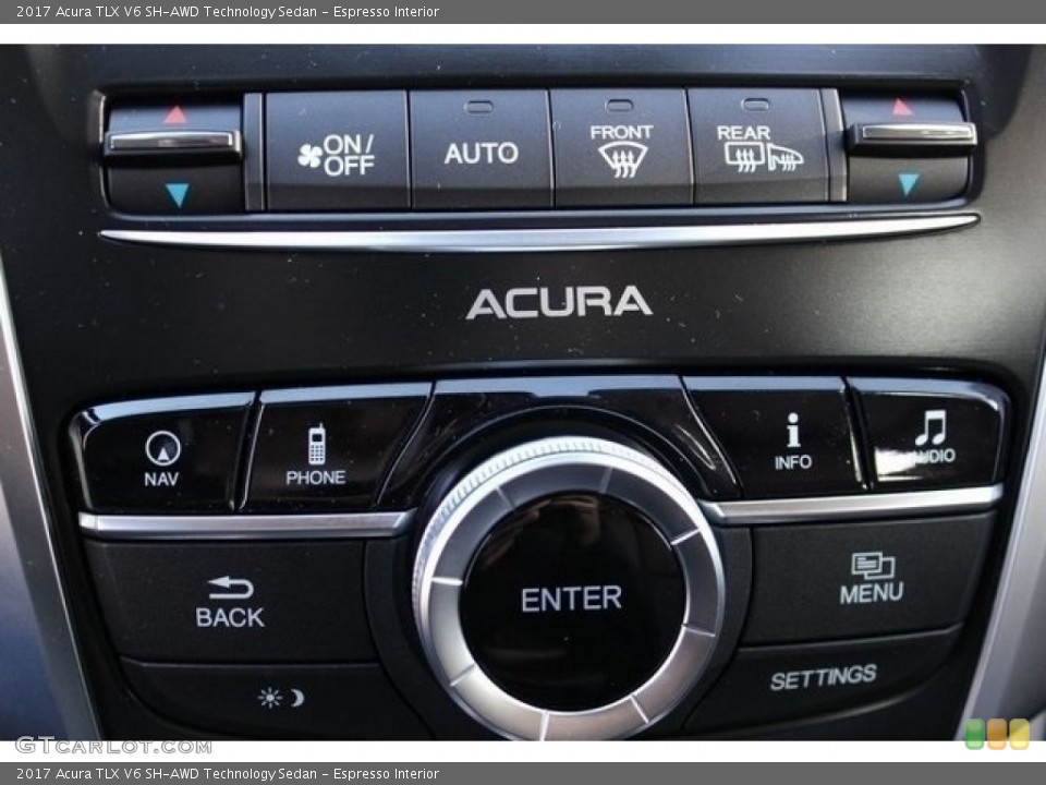 Espresso Interior Controls for the 2017 Acura TLX V6 SH-AWD Technology Sedan #116733789