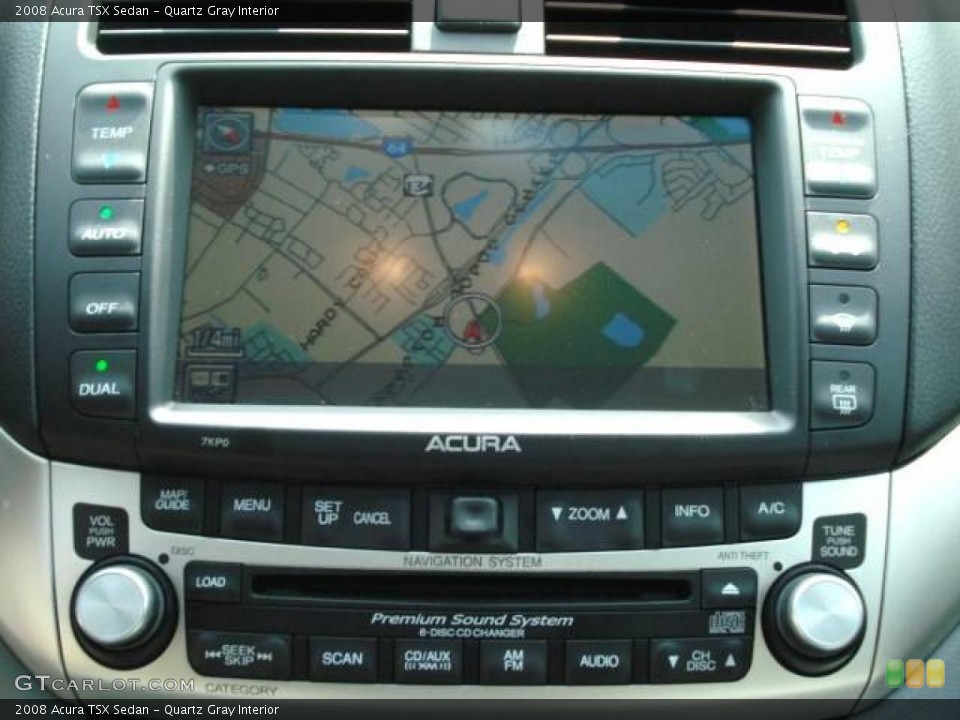 Quartz Gray Interior Navigation for the 2008 Acura TSX Sedan #11673810