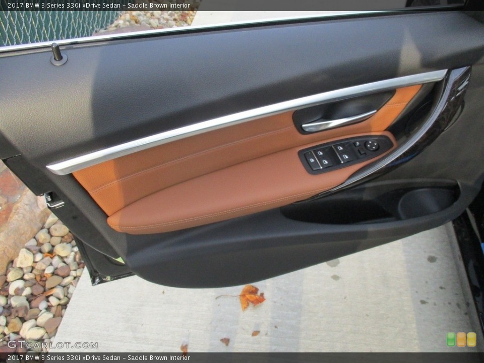 Saddle Brown Interior Door Panel for the 2017 BMW 3 Series 330i xDrive Sedan #116741302