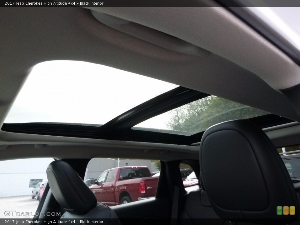 Black Interior Sunroof for the 2017 Jeep Cherokee High Altitude 4x4 #116741632