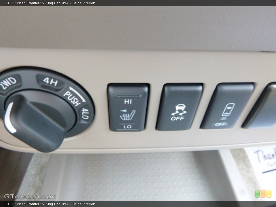 Beige Interior Controls for the 2017 Nissan Frontier SV King Cab 4x4 #116742262