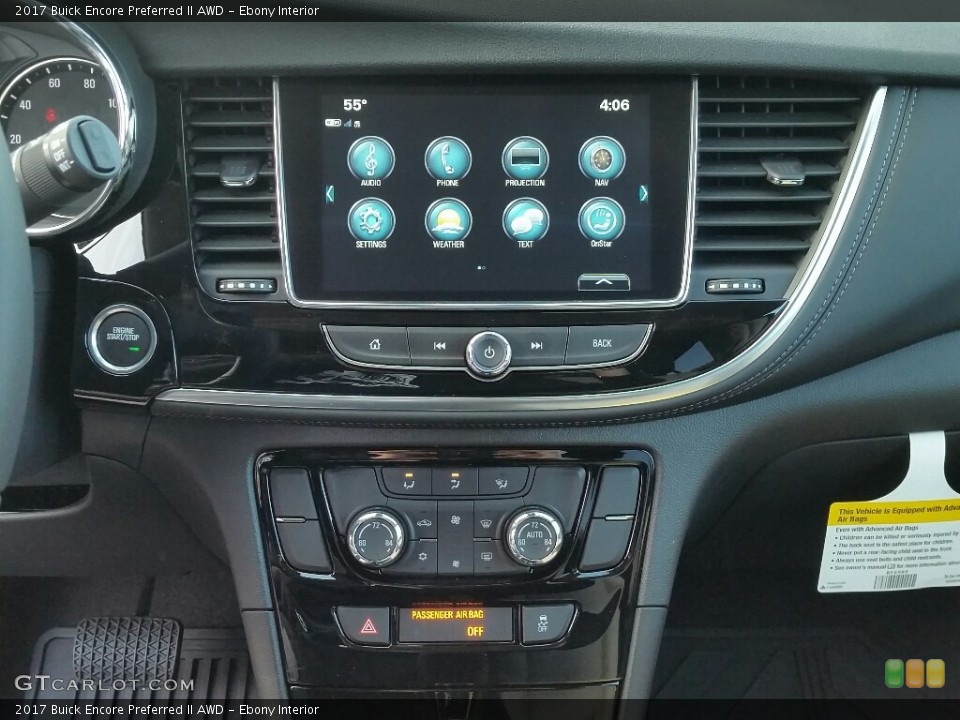 Ebony Interior Controls for the 2017 Buick Encore Preferred II AWD #116742316