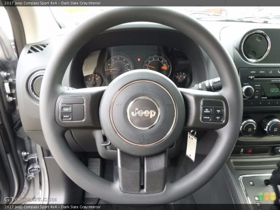 Dark Slate Gray Interior Steering Wheel for the 2017 Jeep Compass Sport 4x4 #116744680