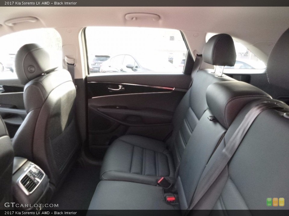 Black Interior Rear Seat for the 2017 Kia Sorento LX AWD #116750335