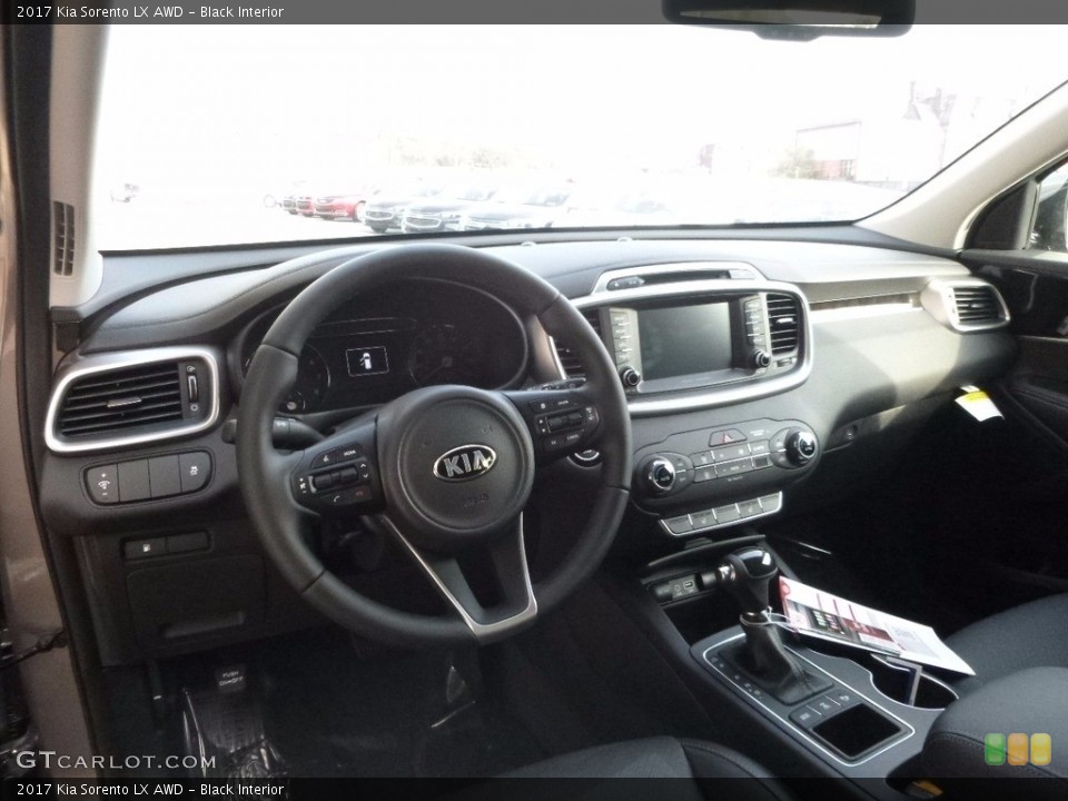 Black Interior Dashboard for the 2017 Kia Sorento LX AWD #116750350
