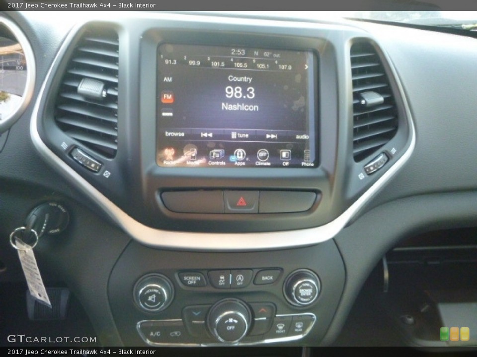Black Interior Controls for the 2017 Jeep Cherokee Trailhawk 4x4 #116750987