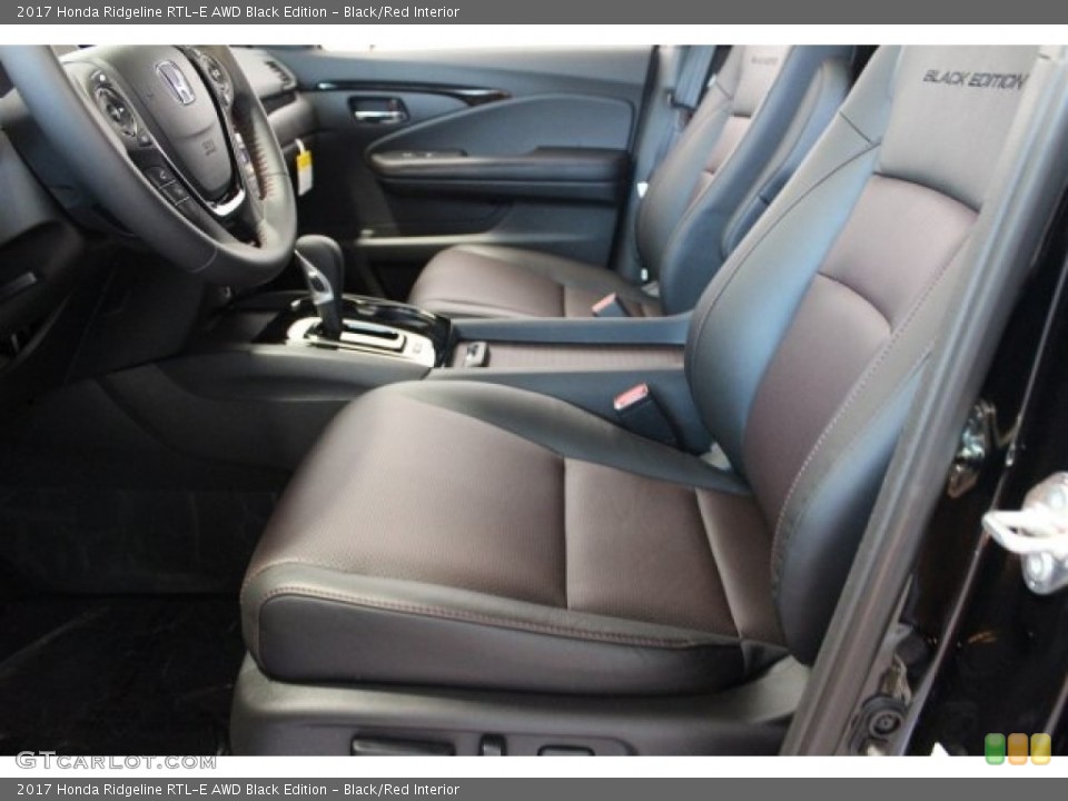Black/Red Interior Front Seat for the 2017 Honda Ridgeline RTL-E AWD Black Edition #116756590