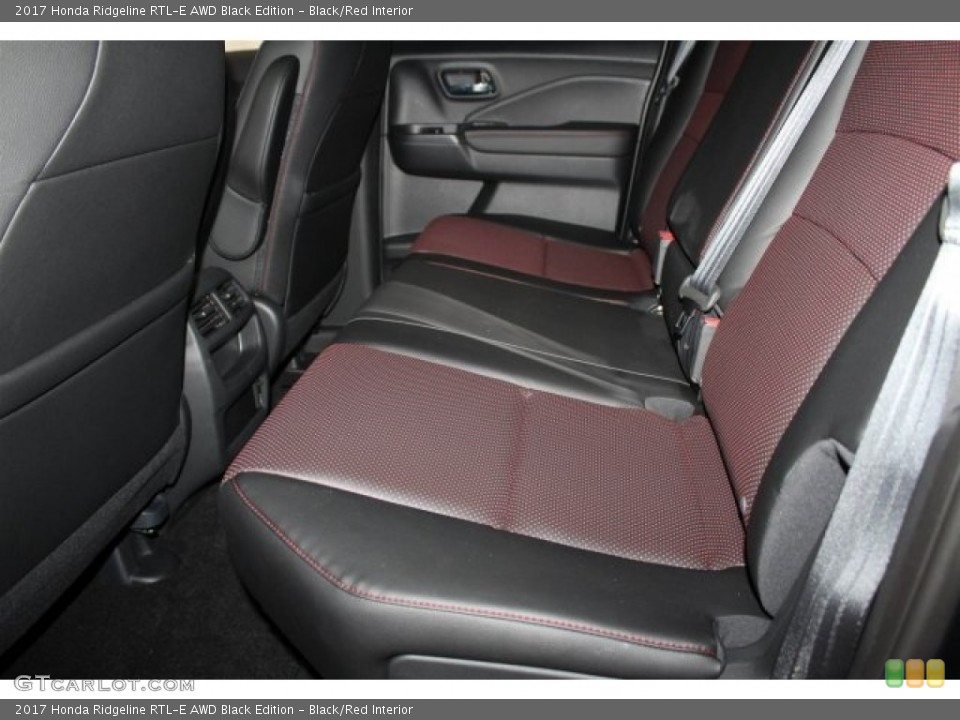 Black/Red Interior Rear Seat for the 2017 Honda Ridgeline RTL-E AWD Black Edition #116756659