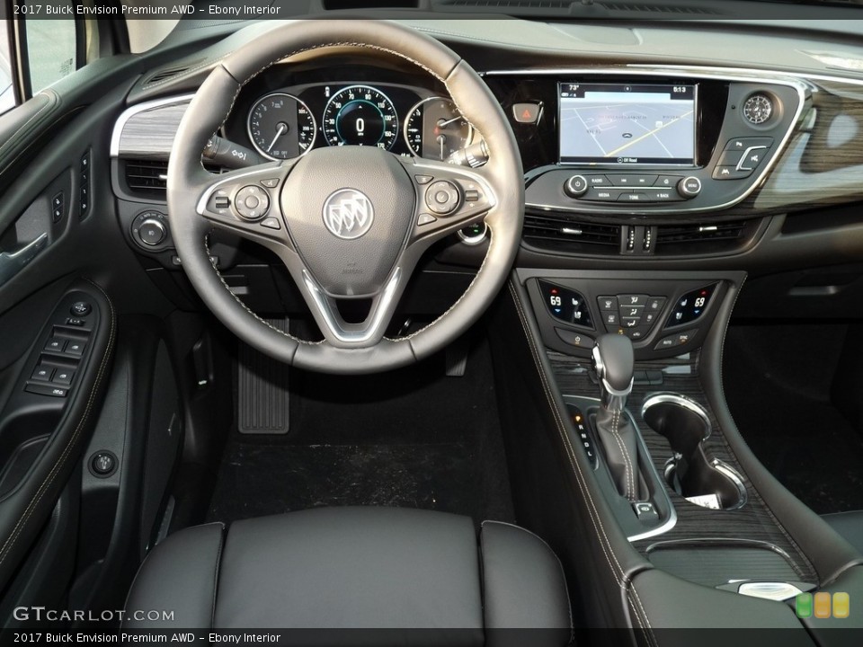 Ebony Interior Dashboard for the 2017 Buick Envision Premium AWD #116760577