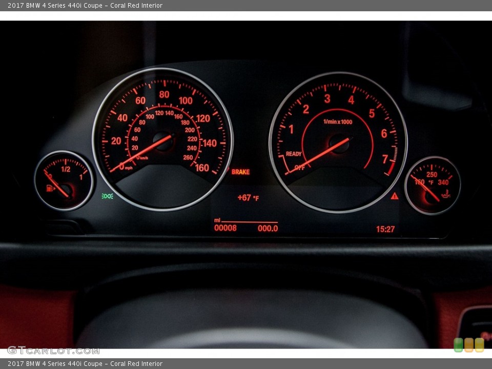 Coral Red Interior Gauges for the 2017 BMW 4 Series 440i Coupe #116761588