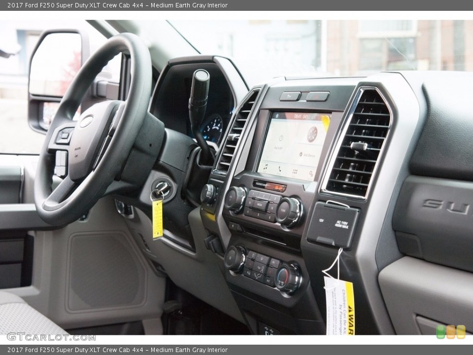Medium Earth Gray Interior Dashboard for the 2017 Ford F250 Super Duty XLT Crew Cab 4x4 #116766349