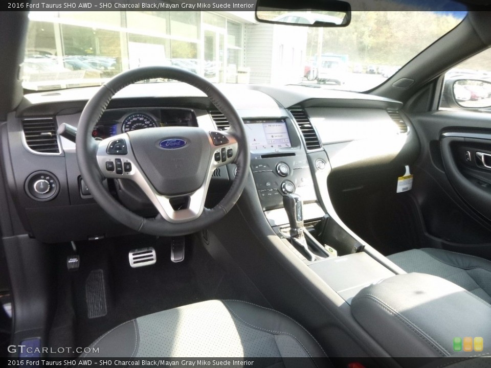 SHO Charcoal Black/Mayan Gray Miko Suede Interior Front Seat for the 2016 Ford Taurus SHO AWD #116766976