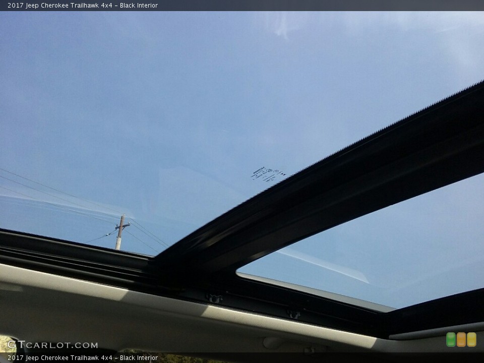 Black Interior Sunroof for the 2017 Jeep Cherokee Trailhawk 4x4 #116767261