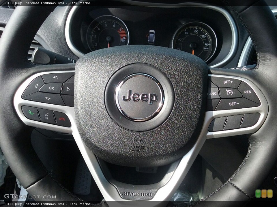 Black Interior Steering Wheel for the 2017 Jeep Cherokee Trailhawk 4x4 #116767291