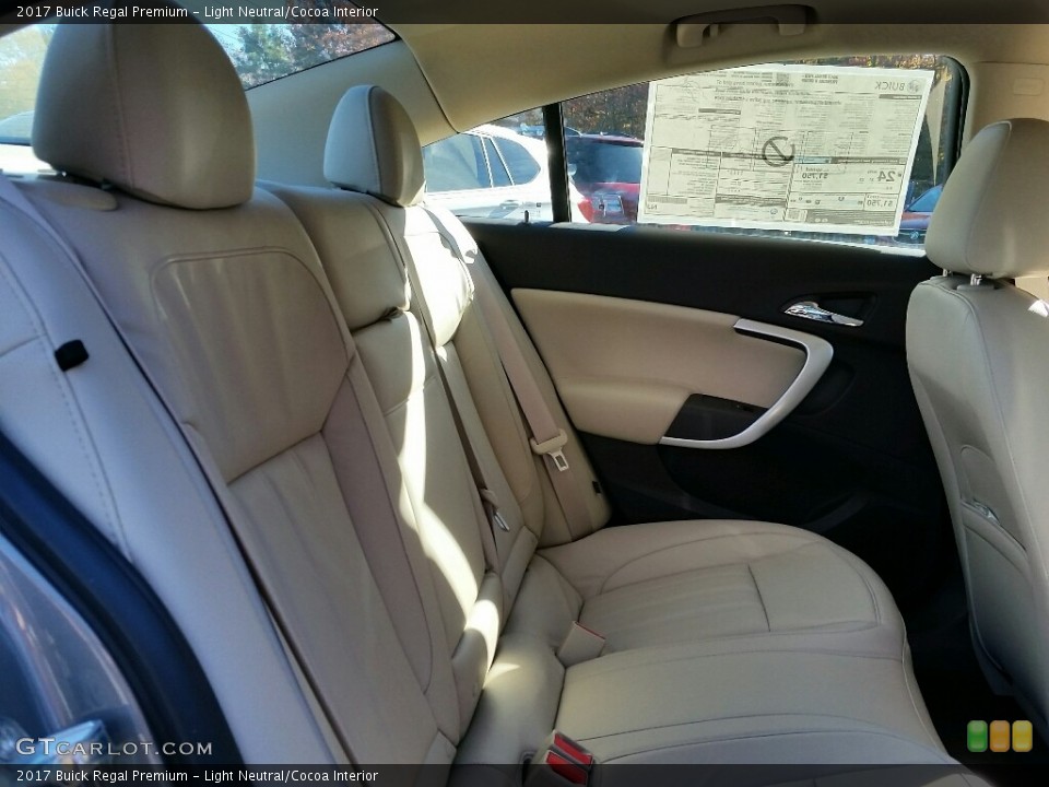 Light Neutral/Cocoa Interior Rear Seat for the 2017 Buick Regal Premium #116770015