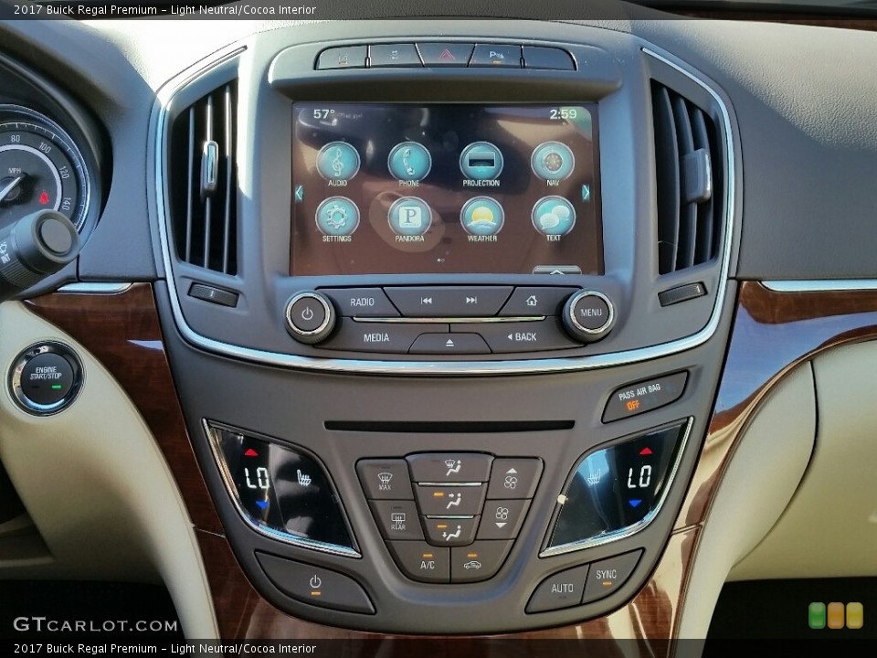 Light Neutral/Cocoa Interior Controls for the 2017 Buick Regal Premium #116770081