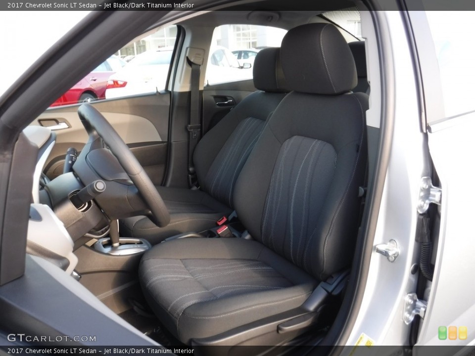 Jet Black/Dark Titanium Interior Front Seat for the 2017 Chevrolet Sonic LT Sedan #116770519