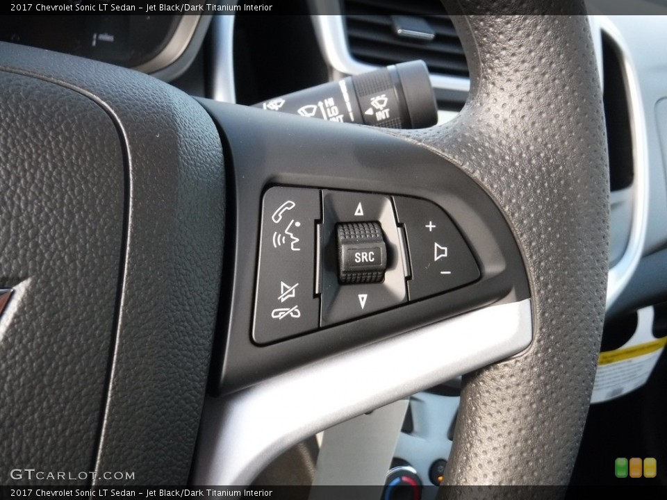 Jet Black/Dark Titanium Interior Controls for the 2017 Chevrolet Sonic LT Sedan #116770630