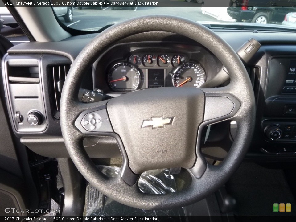 Dark Ash/Jet Black Interior Steering Wheel for the 2017 Chevrolet Silverado 1500 Custom Double Cab 4x4 #116778703