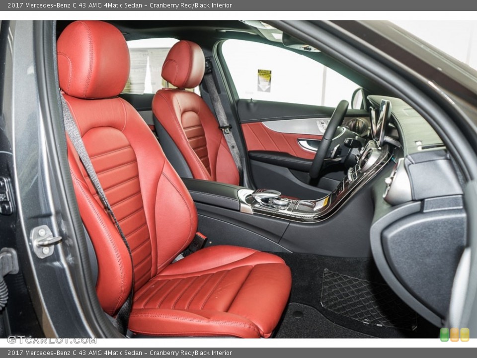 Cranberry Red/Black Interior Front Seat for the 2017 Mercedes-Benz C 43 AMG 4Matic Sedan #116779543