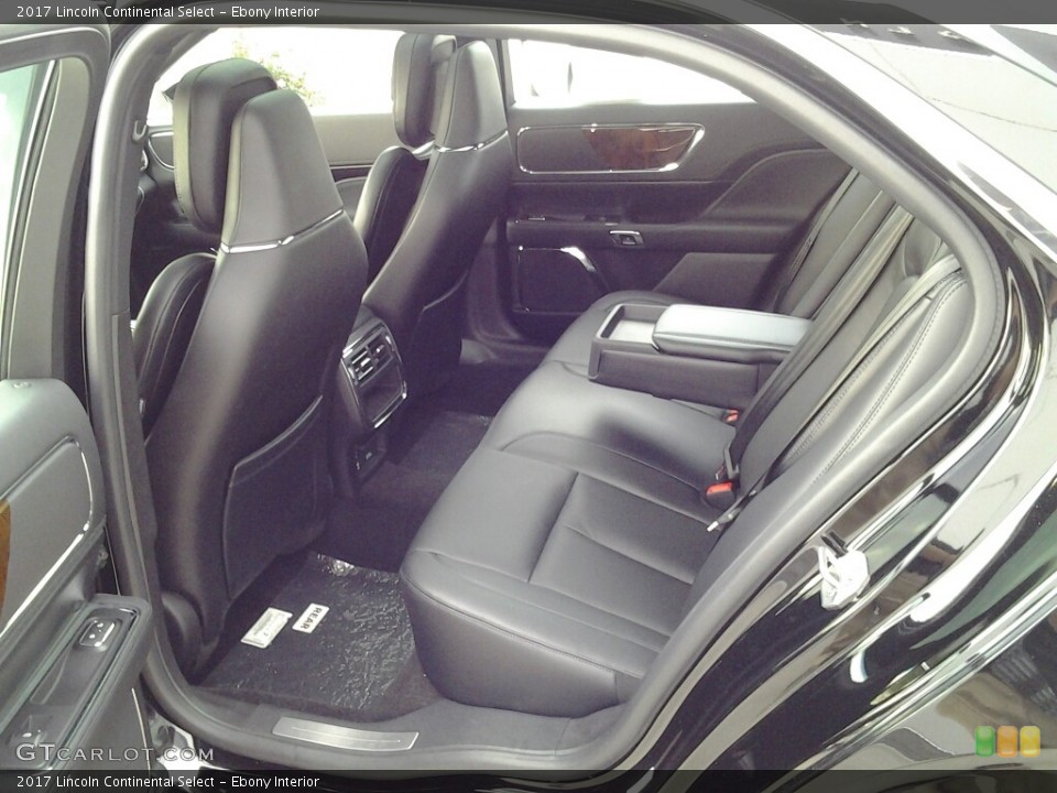 Ebony Interior Rear Seat for the 2017 Lincoln Continental Select #116783050