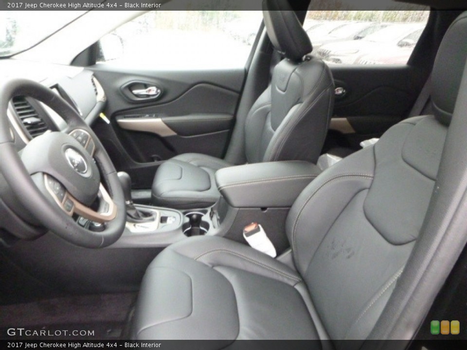 Black Interior Front Seat for the 2017 Jeep Cherokee High Altitude 4x4 #116784441