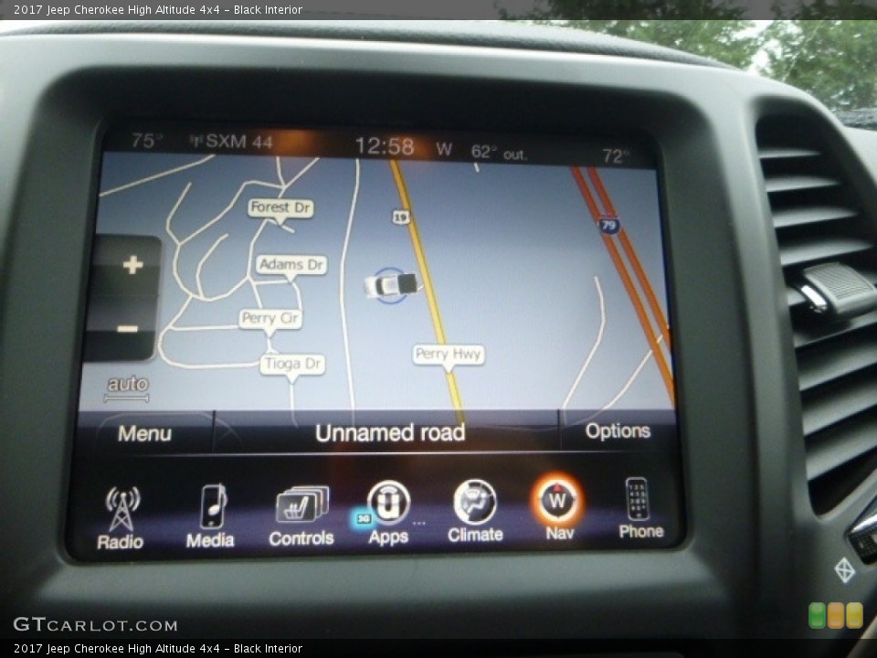 Black Interior Navigation for the 2017 Jeep Cherokee High Altitude 4x4 #116784525