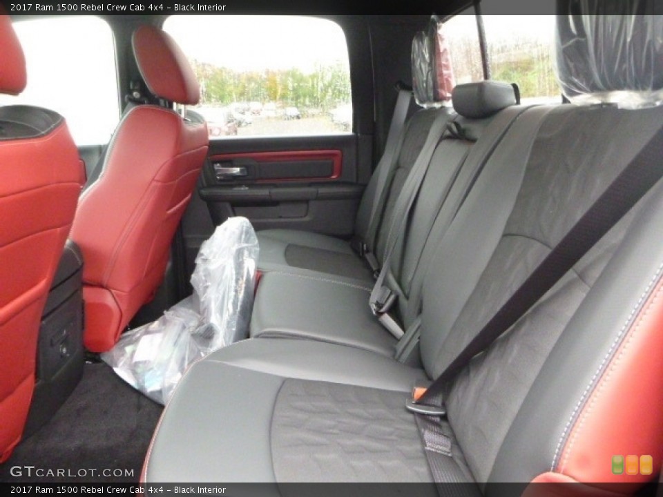 Black Interior Rear Seat for the 2017 Ram 1500 Rebel Crew Cab 4x4 #116786316