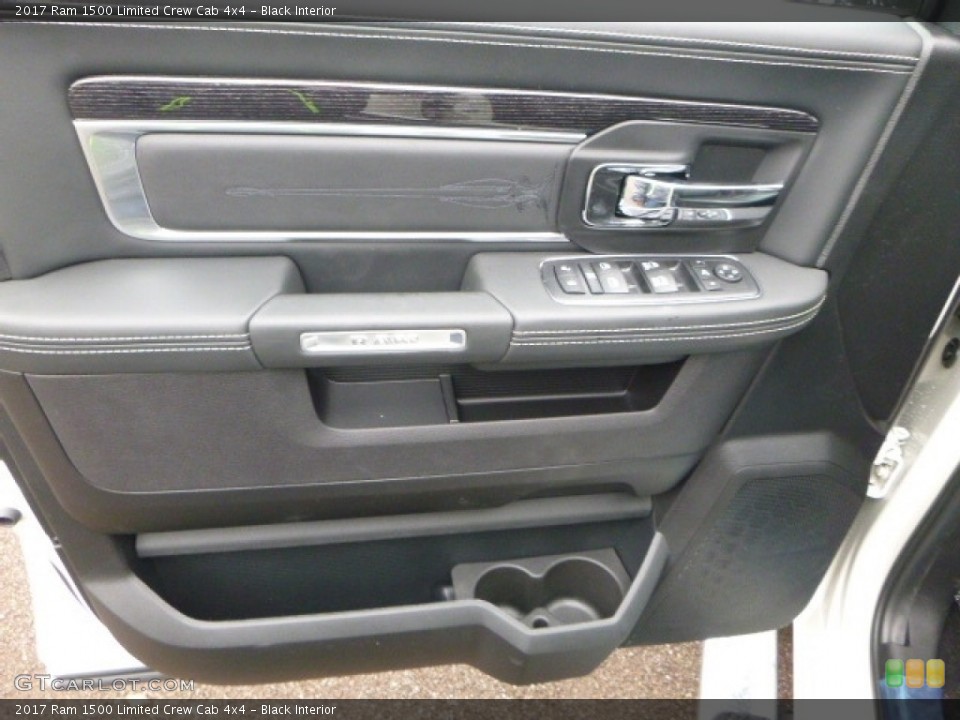 Black Interior Door Panel for the 2017 Ram 1500 Limited Crew Cab 4x4 #116786904