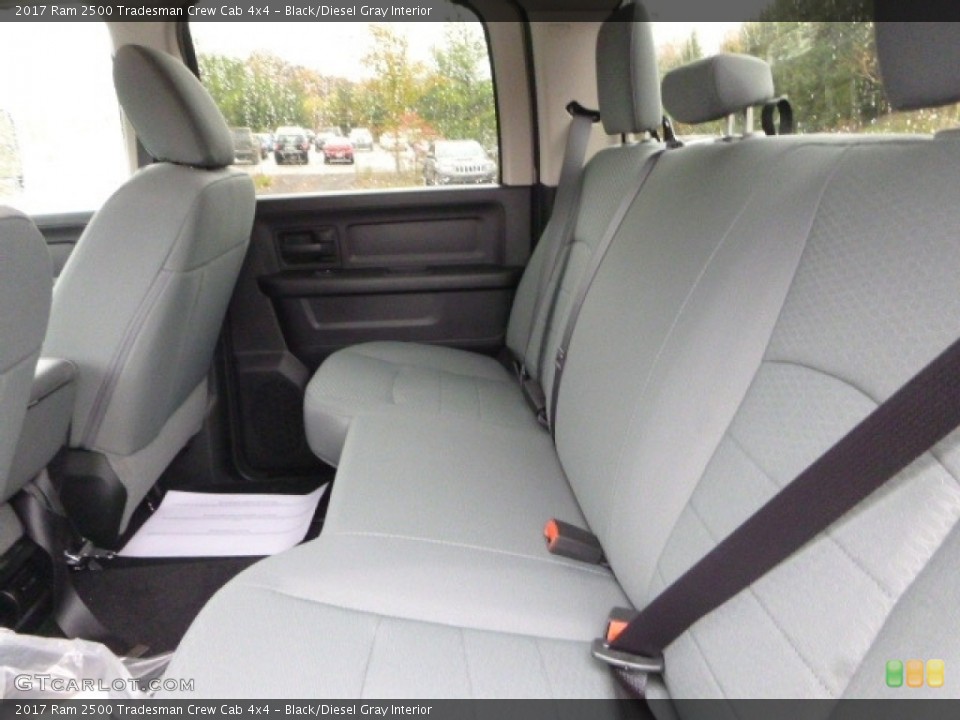 Black/Diesel Gray Interior Rear Seat for the 2017 Ram 2500 Tradesman Crew Cab 4x4 #116787132