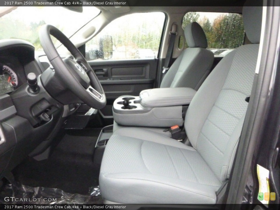 Black/Diesel Gray Interior Front Seat for the 2017 Ram 2500 Tradesman Crew Cab 4x4 #116787336