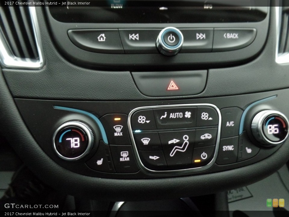 Jet Black Interior Controls for the 2017 Chevrolet Malibu Hybrid #116792454