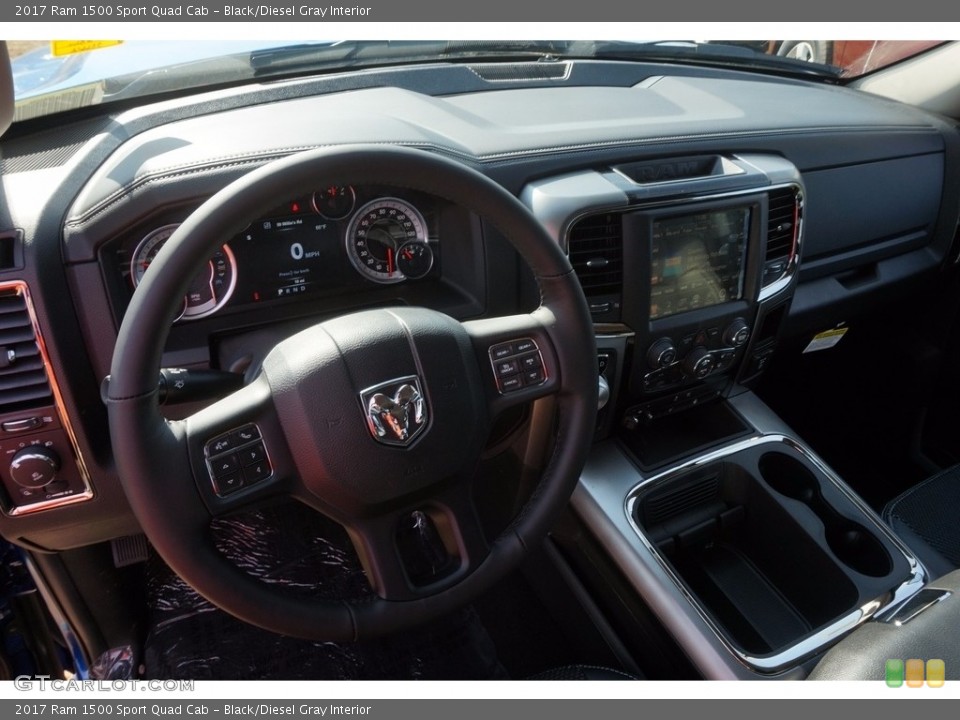 Black/Diesel Gray Interior Dashboard for the 2017 Ram 1500 Sport Quad Cab #116793738