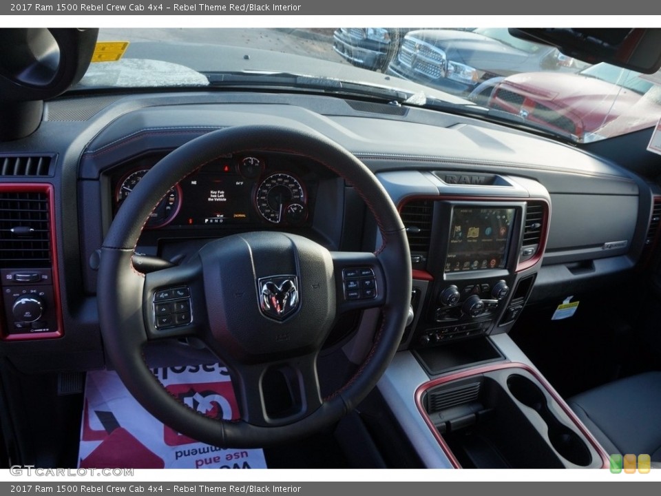 Rebel Theme Red/Black Interior Dashboard for the 2017 Ram 1500 Rebel Crew Cab 4x4 #116794737