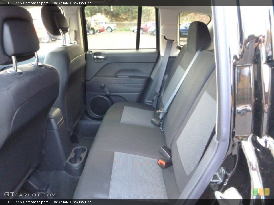 Dark Slate Gray Interior Rear Seat for the 2017 Jeep Compass Sport #116802684