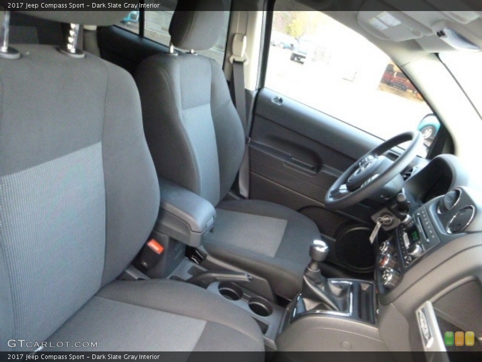 Dark Slate Gray Interior Front Seat for the 2017 Jeep Compass Sport #116802756