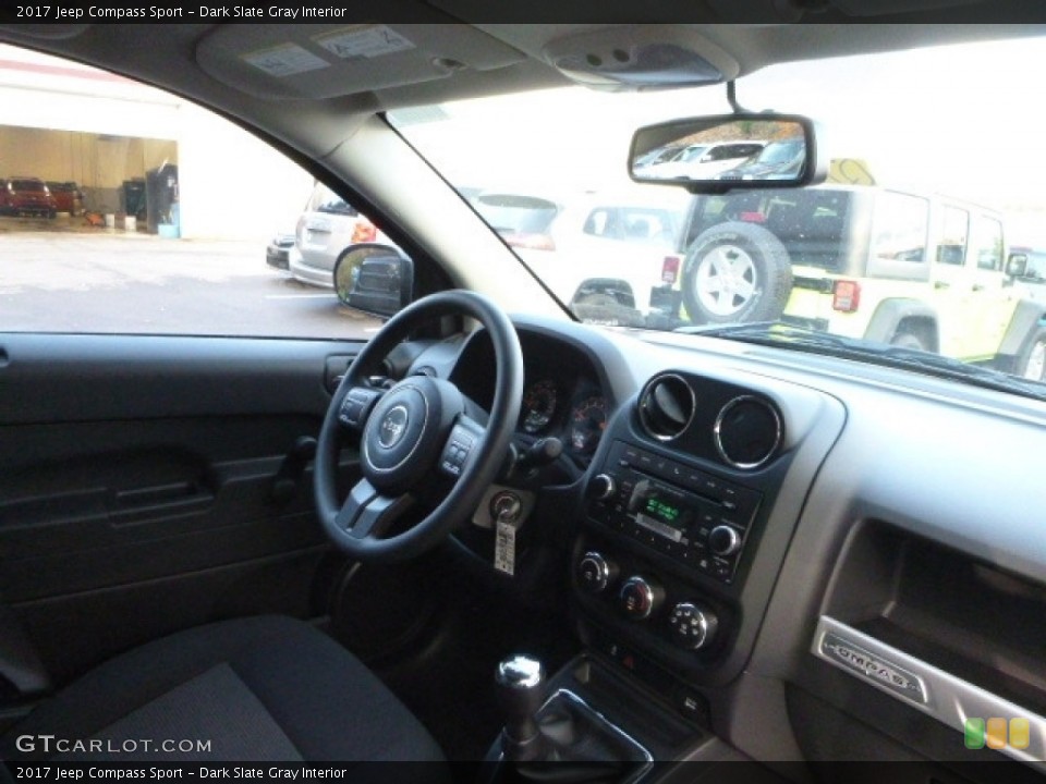 Dark Slate Gray Interior Dashboard for the 2017 Jeep Compass Sport #116802768