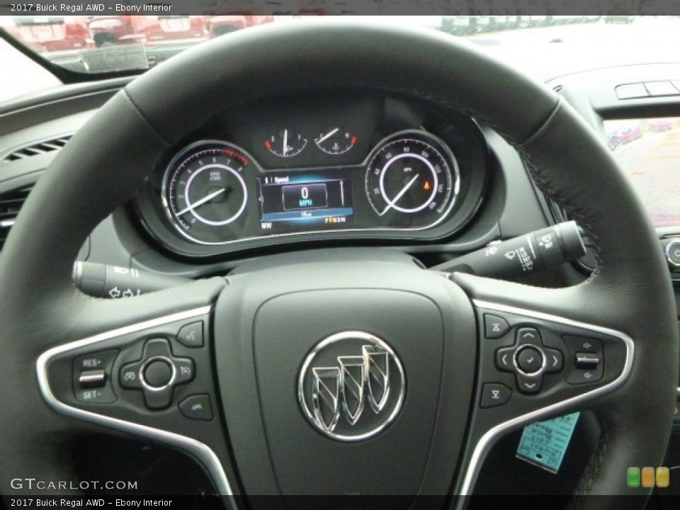 Ebony Interior Steering Wheel for the 2017 Buick Regal AWD #116802906