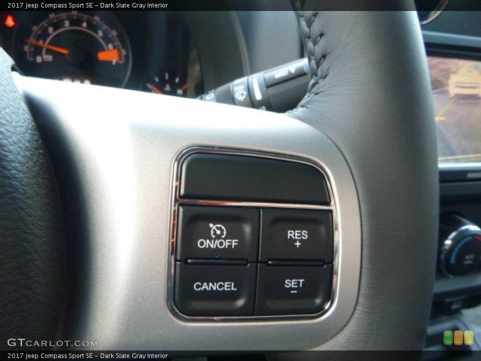 Dark Slate Gray Interior Controls for the 2017 Jeep Compass Sport SE #116803110