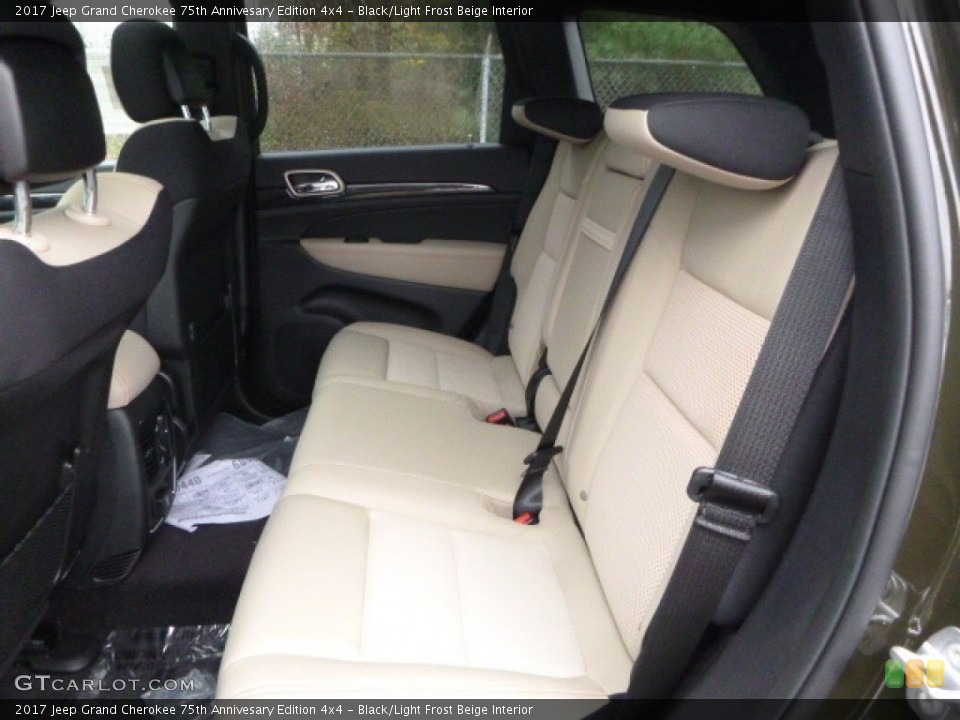 Black/Light Frost Beige Interior Rear Seat for the 2017 Jeep Grand Cherokee 75th Annivesary Edition 4x4 #116804271