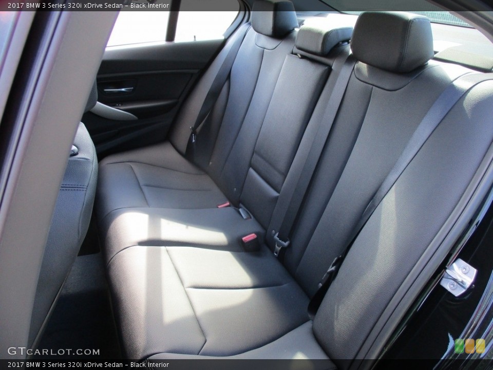 Black Interior Rear Seat for the 2017 BMW 3 Series 320i xDrive Sedan #116807310