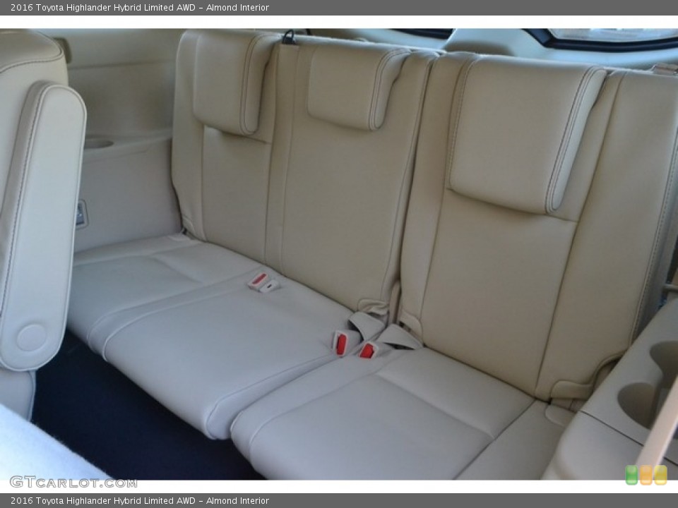 Almond Interior Rear Seat for the 2016 Toyota Highlander Hybrid Limited AWD #116810856