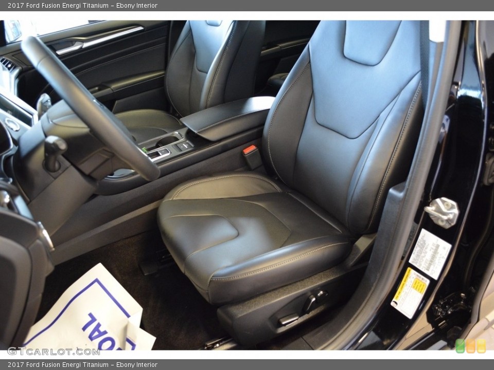 Ebony Interior Front Seat for the 2017 Ford Fusion Energi Titanium #116810886