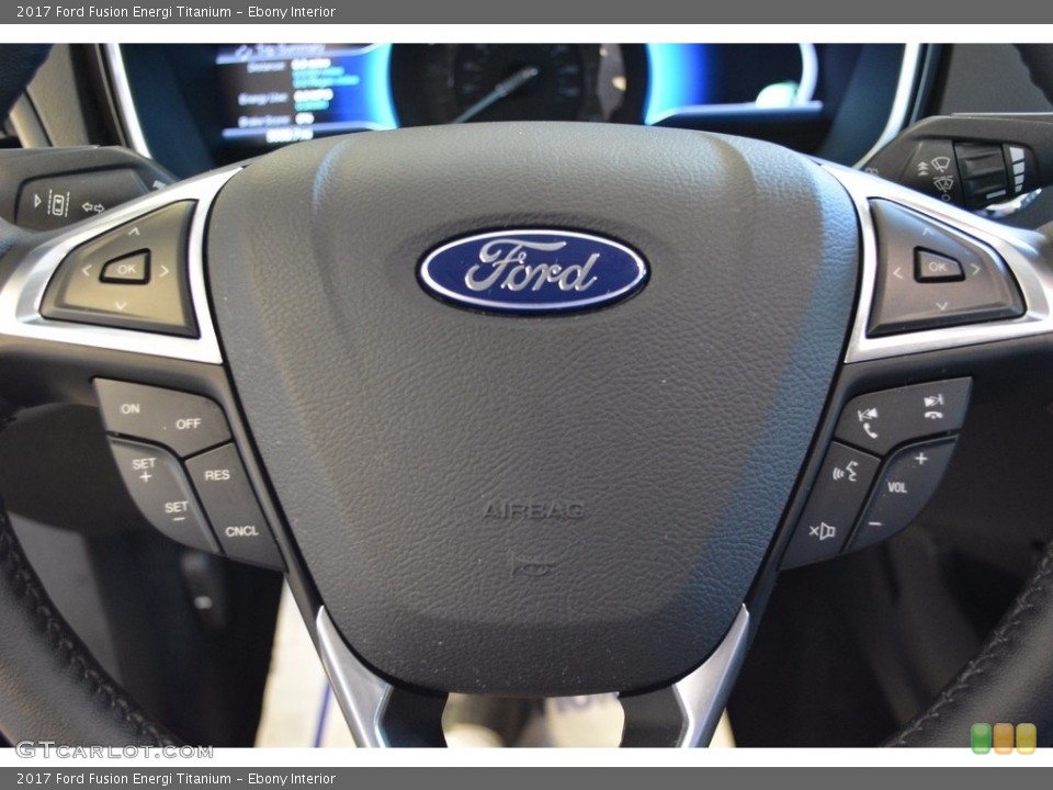 Ebony Interior Steering Wheel for the 2017 Ford Fusion Energi Titanium #116811087
