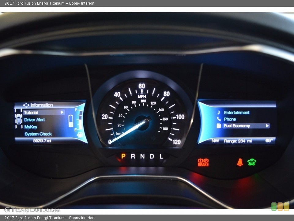 Ebony Interior Gauges for the 2017 Ford Fusion Energi Titanium #116811135