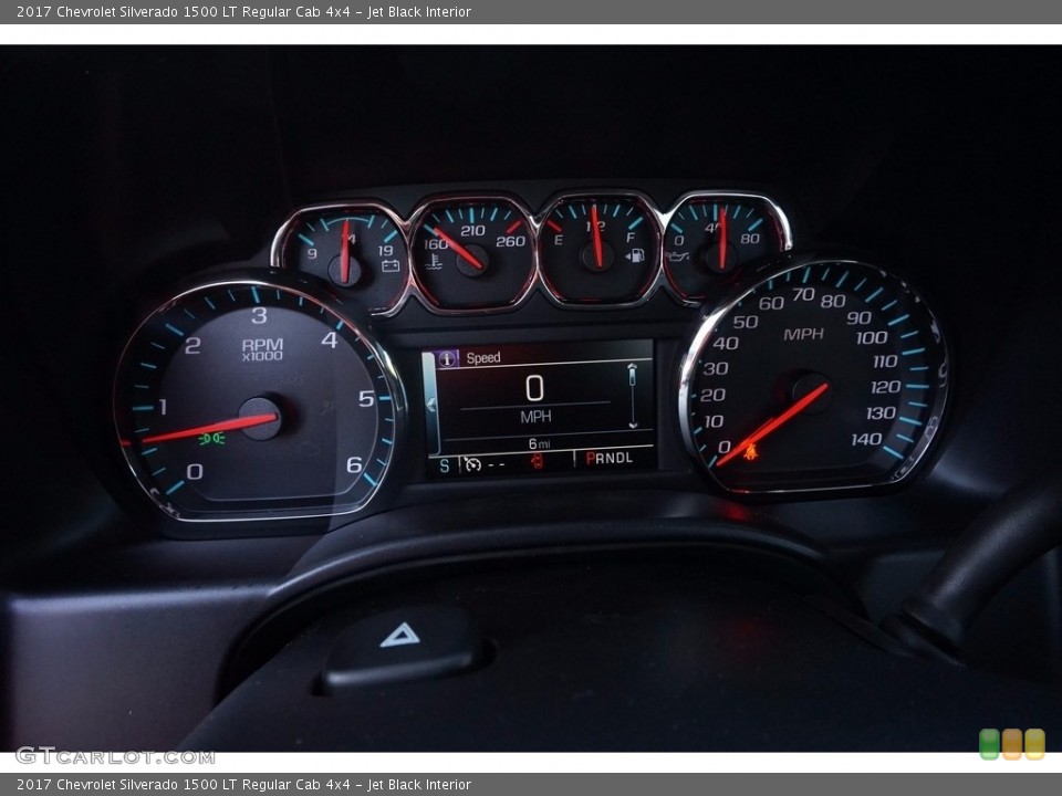 Jet Black Interior Gauges for the 2017 Chevrolet Silverado 1500 LT Regular Cab 4x4 #116816016